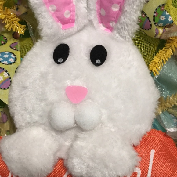 Handcrafted Easter Bunny Welcome Wreath - Picture 5 of 5